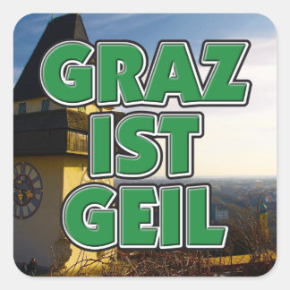 Adesivo Quadrado Steiermark Österreich Graz ist geil