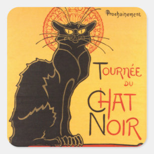 Adesivo Quadrado Steinlen: Chat Noir