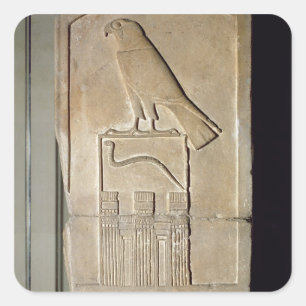 Adesivo Quadrado Stela do rei da serpente, c.3000 BC (pedra