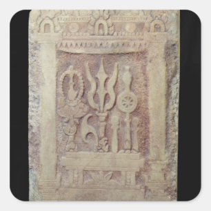 Adesivo Quadrado Stele do Brahman que descreve o Trimurti