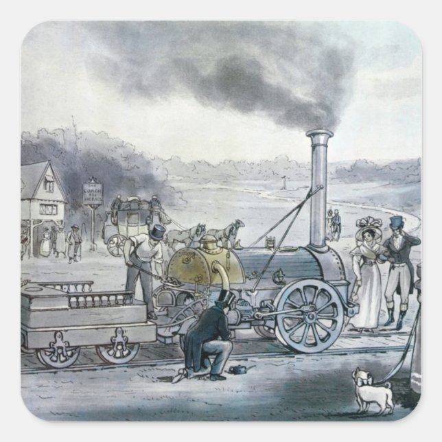 Adesivo Quadrado Stephenson é "Northumbrian" (Frente)