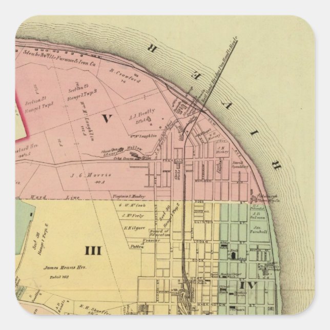 Adesivo Quadrado Steubenville, Ohio 2 (Frente)