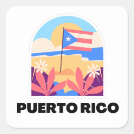 Adesivo Quadrado Stick Paisagem de Porto Rico