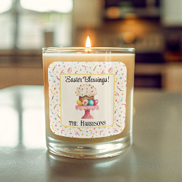 Adesivo Quadrado Sticker 3-in, Nome | Felz pascoa de Bênçãos de pás