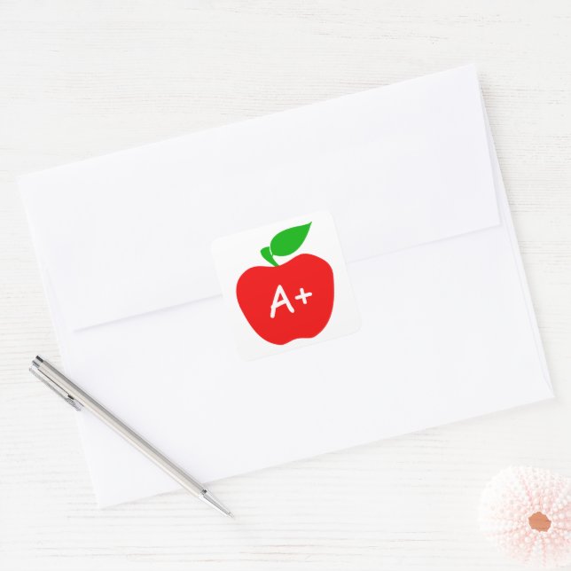 Adesivo Quadrado Sticker - Apple - Customizable (Envelope)