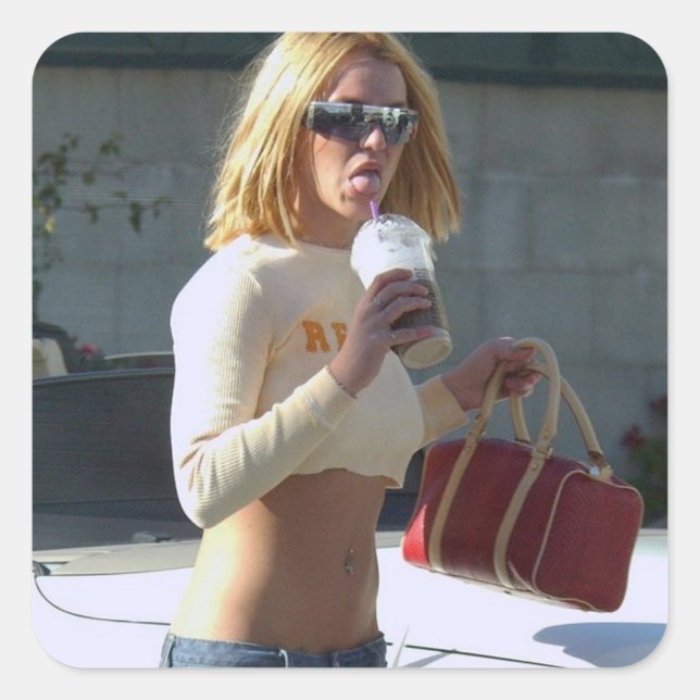 Adesivo Quadrado Sticker Britney Paparazzi (Frente)