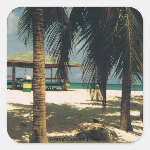 Adesivo Quadrado Sticker da Ilha Grand Cayman
