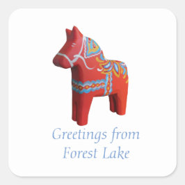 Adesivo Quadrado Sticker do Lago Dala Horse