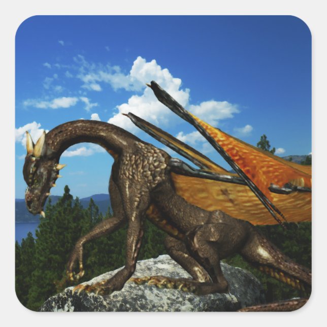 Adesivo Quadrado Sticker do Lake View (Frente)