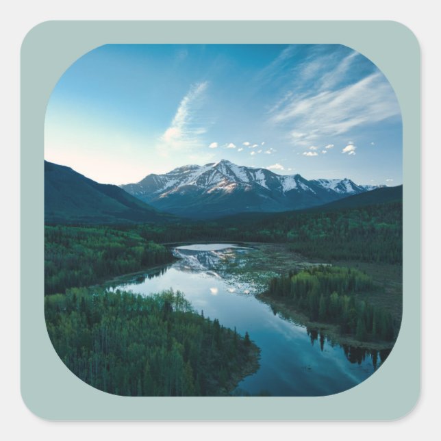 Adesivo Quadrado Sticker dos Sonhos das Montanhas (Frente)