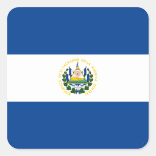 Adesivo Quadrado Sticker El Salvador