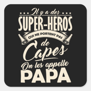 Adesivo Quadrado Sticker Festa dos Pais - Papá SuperHéro