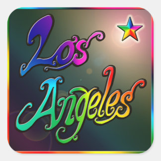 Adesivo Quadrado Sticker "Los Angeles Star 1"