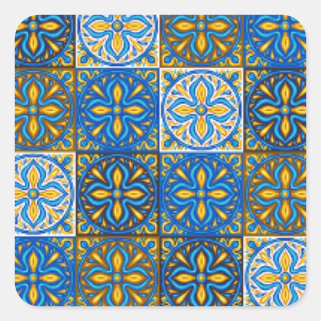 Adesivo Quadrado Sticker Moroccan Zelij* Ceramic (Frente)
