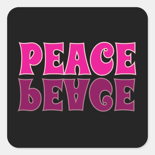 Adesivo Quadrado Sticker "Paz" (Frente)