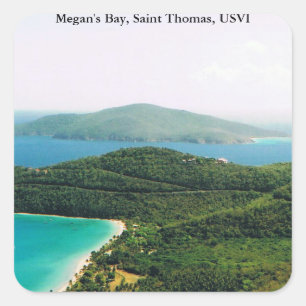 Adesivo Quadrado Sticker quadrado com cena de Thomas Island Santo