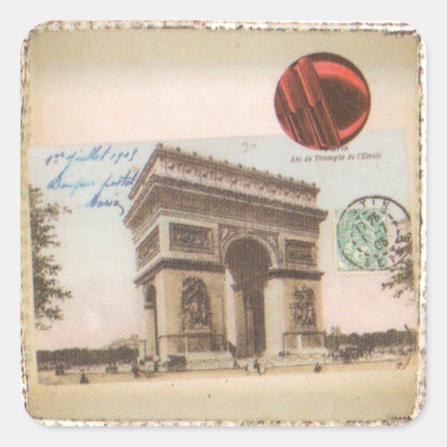 Adesivo Quadrado Sticker quadrado de Paris (Frente)