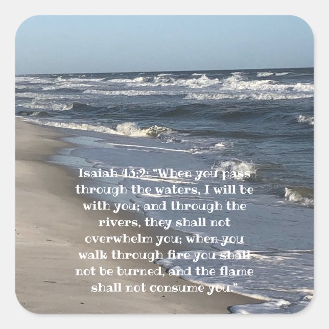 Adesivo Quadrado Sticker Quadrado de Praia (Frente)