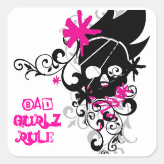 Adesivo Quadrado Sticker Quadrado de Regra Gurlz Incorreto