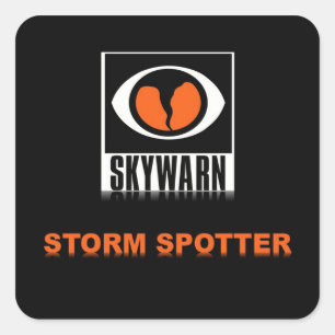Adesivo Quadrado Sticker Quadrado do Spotter Storm SKYWARN