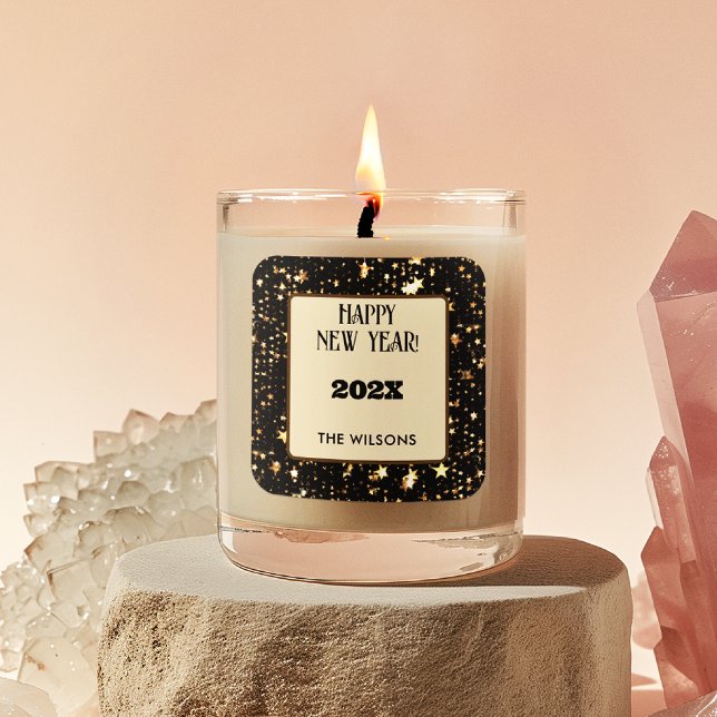 Adesivo Quadrado Sticker Quadrado | Feliz ano novo Festivo Seis de  (Criador carregado)