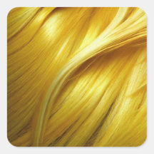 Sticker Quadrado Quadrado do Cabelo Amarelo
