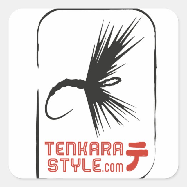 Adesivo Quadrado sticker Tenkara Style (Frente)