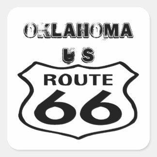 Adesivo Quadrado Sticker Vintage Route 66 Vestido Estado Oklahoma E