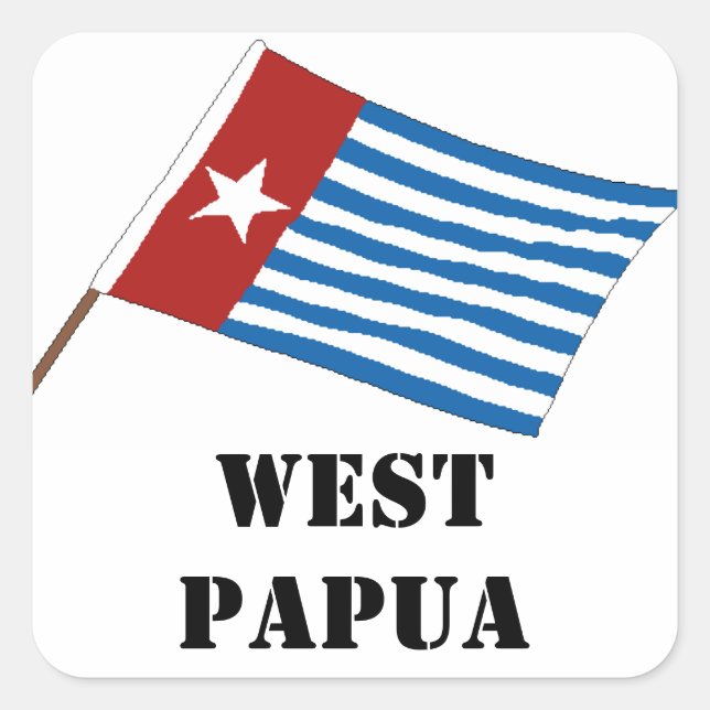 Adesivo Quadrado Sticker West Papua Morning Star (Frente)