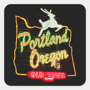 Adesivo Quadrado Stickers - Cartaz de Portland
