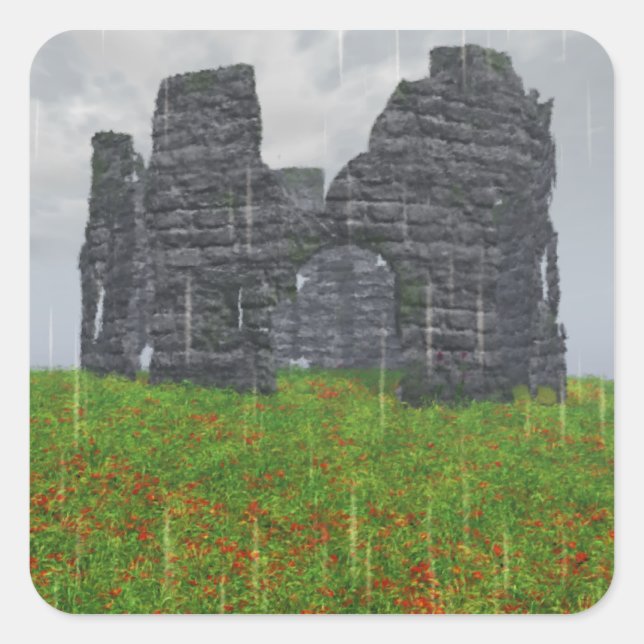 Adesivo Quadrado Stickers Esforços Esquecidos (Frente)