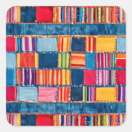 Adesivo Quadrado Stickers for Kids' Party