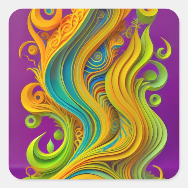 Adesivo Quadrado Stickers for Kids' Party/Celebration (Frente)