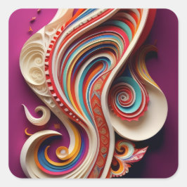 Adesivo Quadrado Stickers for Kids' Party/Celebration