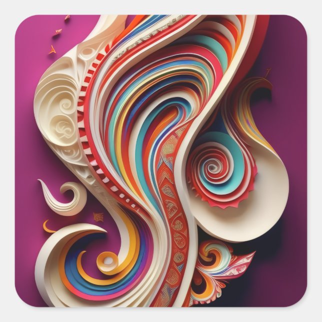 Adesivo Quadrado Stickers for Kids' Party/Celebration (Frente)