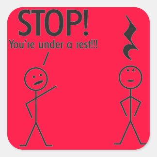 Adesivo Quadrado Stickers for Musicians