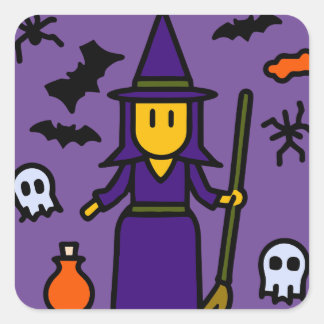 Adesivo Quadrado Stickers Halloween