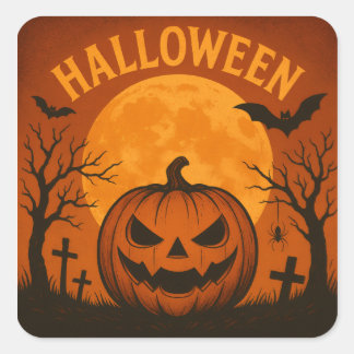 Adesivo Quadrado Stickers Halloween
