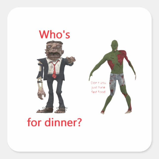 Adesivo Quadrado Stickers Halloween (Frente)