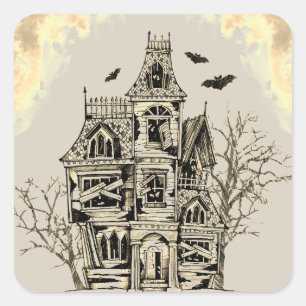 Adesivo Quadrado Stickers Halloween