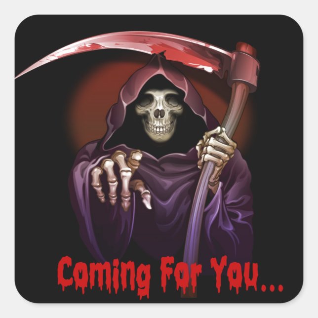 Adesivo Quadrado Stickers Halloween (Frente)