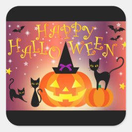 Adesivo Quadrado Stickers Halloween