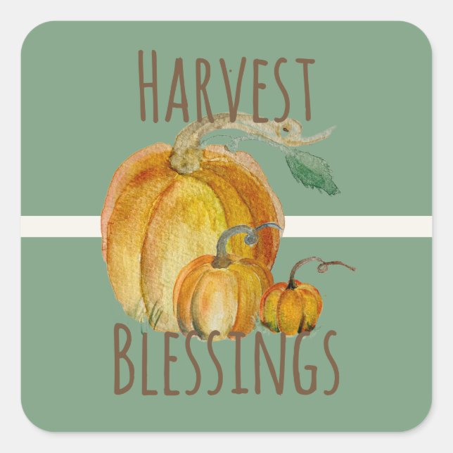 Adesivo Quadrado Stickers: Harvest Blessings (Frente)
