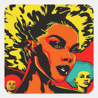 Adesivo Quadrado Stickers Pop de arte Black American