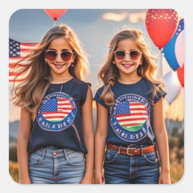 Adesivo Quadrado Stickers Quadrados (Frente)