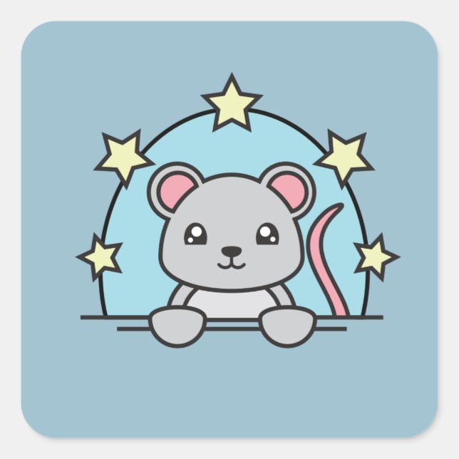 Adesivo Quadrado Stickers Quadrados (Frente)