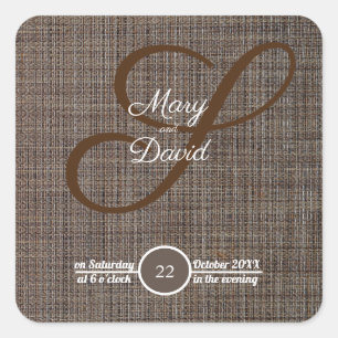Adesivo Quadrado Stickers Rustic Brown Background Casamento