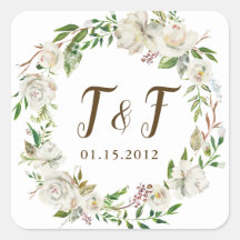 Stickers Rustic Elegance Floral Wreath