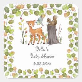 Adesivo Quadrado Stickers Woodland Animal