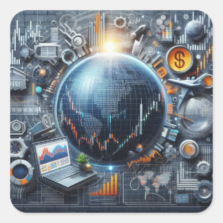 Adesivo Quadrado Stock Trading Sticker